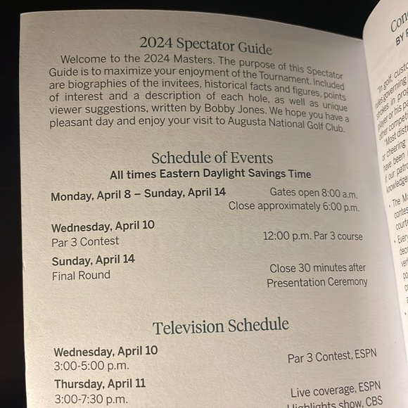 Masters 2024 Spectator Guide and Masters 2024 Eclipse Viewing Glasses - Picture 6 of 6
